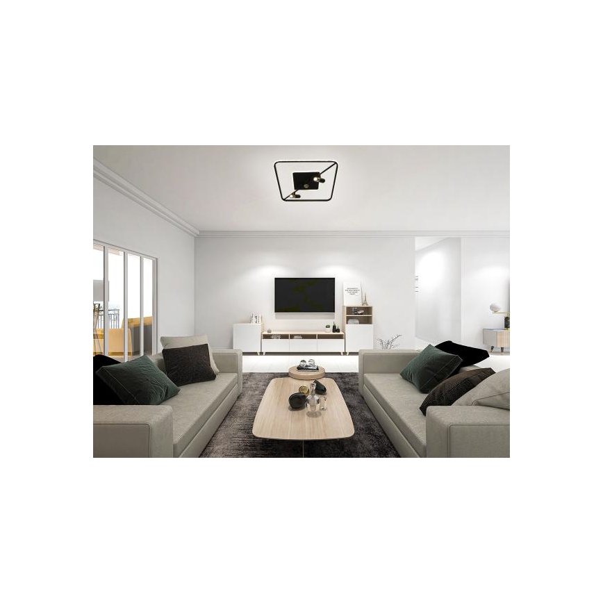 LED Dimbar taklampa LED/70W/230V 3000-6500K svart + fjärrkontroll