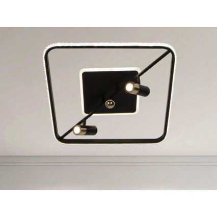 LED Dimbar taklampa LED/70W/230V 3000-6500K svart + fjärrkontroll