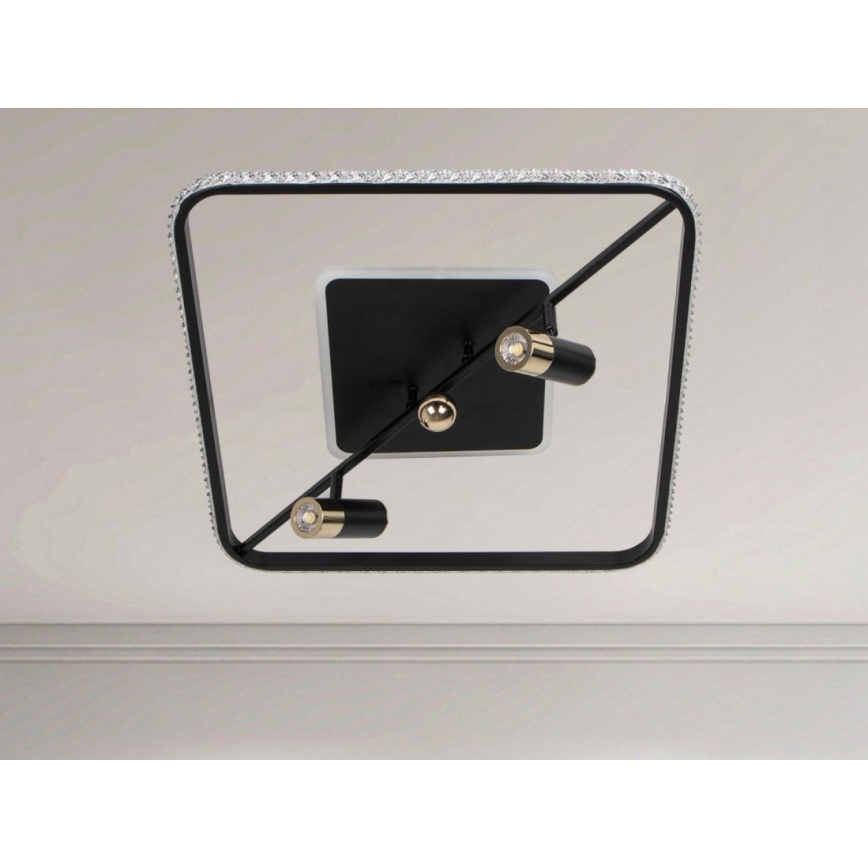 LED Dimbar taklampa LED/70W/230V 3000-6500K svart + fjärrkontroll