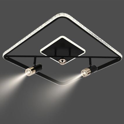 LED Dimbar taklampa LED/70W/230V 3000-6500K svart + fjärrkontroll