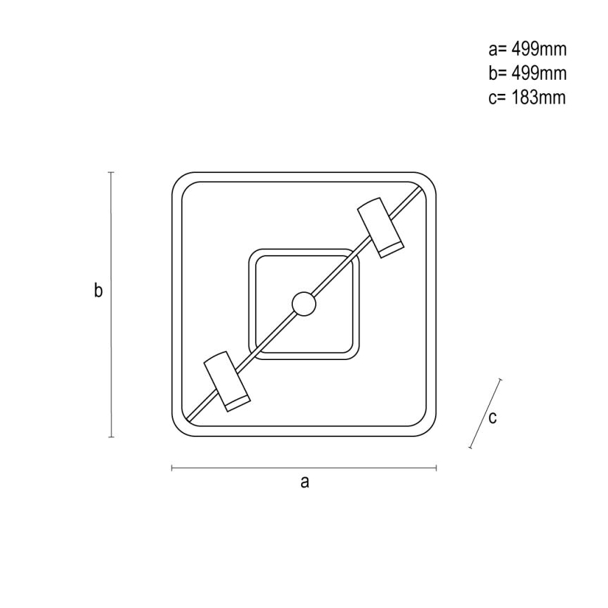 LED Dimbar taklampa LED/70W/230V 3000-6500K svart + fjärrkontroll