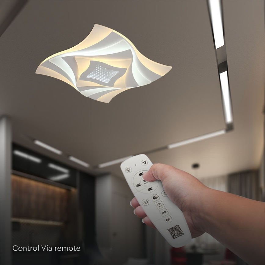 LED Dimbar taklampa LED/75W/230V 3000-6500K 49,5x49,5 cm + fjärrkontroll