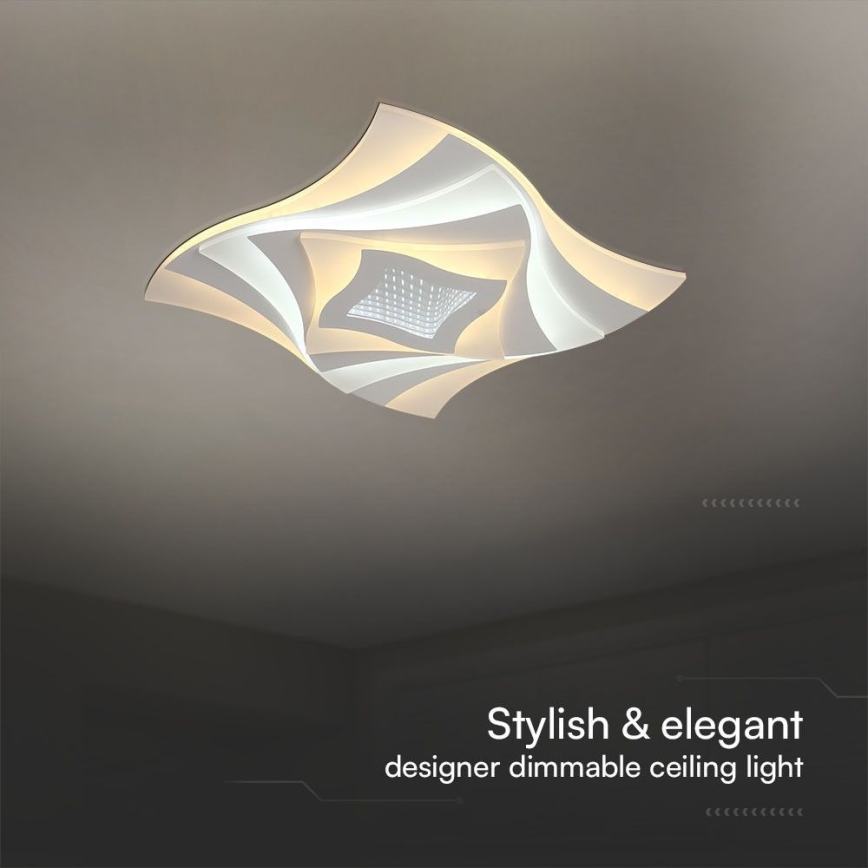 LED Dimbar taklampa LED/75W/230V 3000-6500K 49,5x49,5 cm + fjärrkontroll