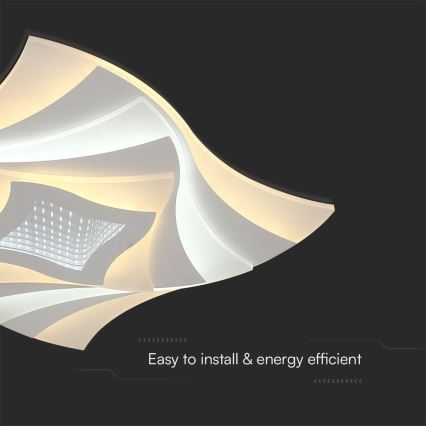 LED Dimbar taklampa LED/75W/230V 3000-6500K 49,5x49,5 cm + fjärrkontroll