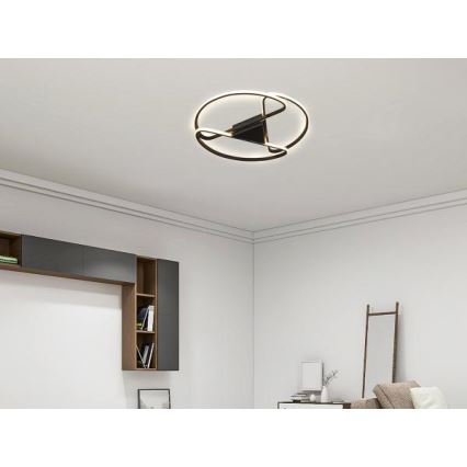LED Dimbart takarmatur i tak 75W/230V 3000-6500K svart + fjärrkontroll