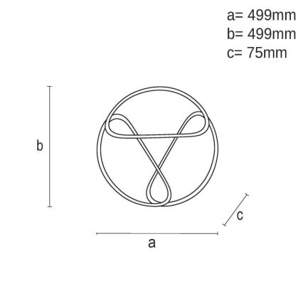 LED Dimbart takarmatur i tak 75W/230V 3000-6500K svart + fjärrkontroll