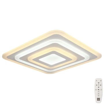 LED Dimbar taklampa LED/77W/230V 3000-6500K 49,5x49,5 cm + fjärrkontroll
