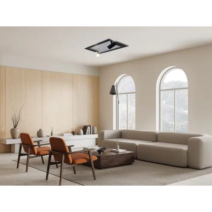 LED Dimbar taklampa LED/80W/230V 3000-6500K svart + fjärrkontroll