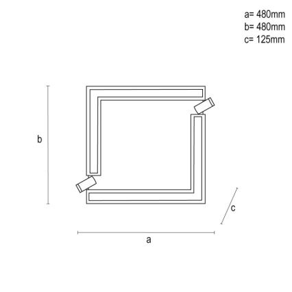LED Dimbar taklampa LED/80W/230V 3000-6500K svart + fjärrkontroll
