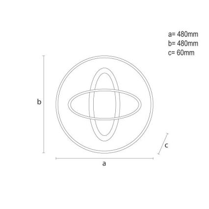 LED Dimbar taklampa LED/90W/230V 3000-6500K + fjärrkontroll