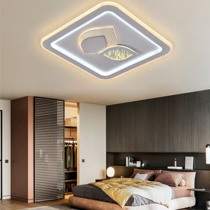 LED Dimbart takarmatur i tak 95W 230V 3000-6500K + fjärrkontroll