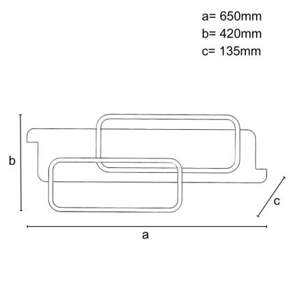 LED Dimbar taklampa LED/95W/230V 3000-6500K ek + fjärrkontroll