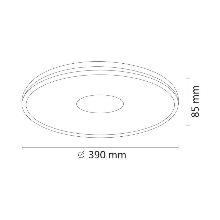 LED Dimbar taklampa LEON LED/24W/230V + fjärrkontroll