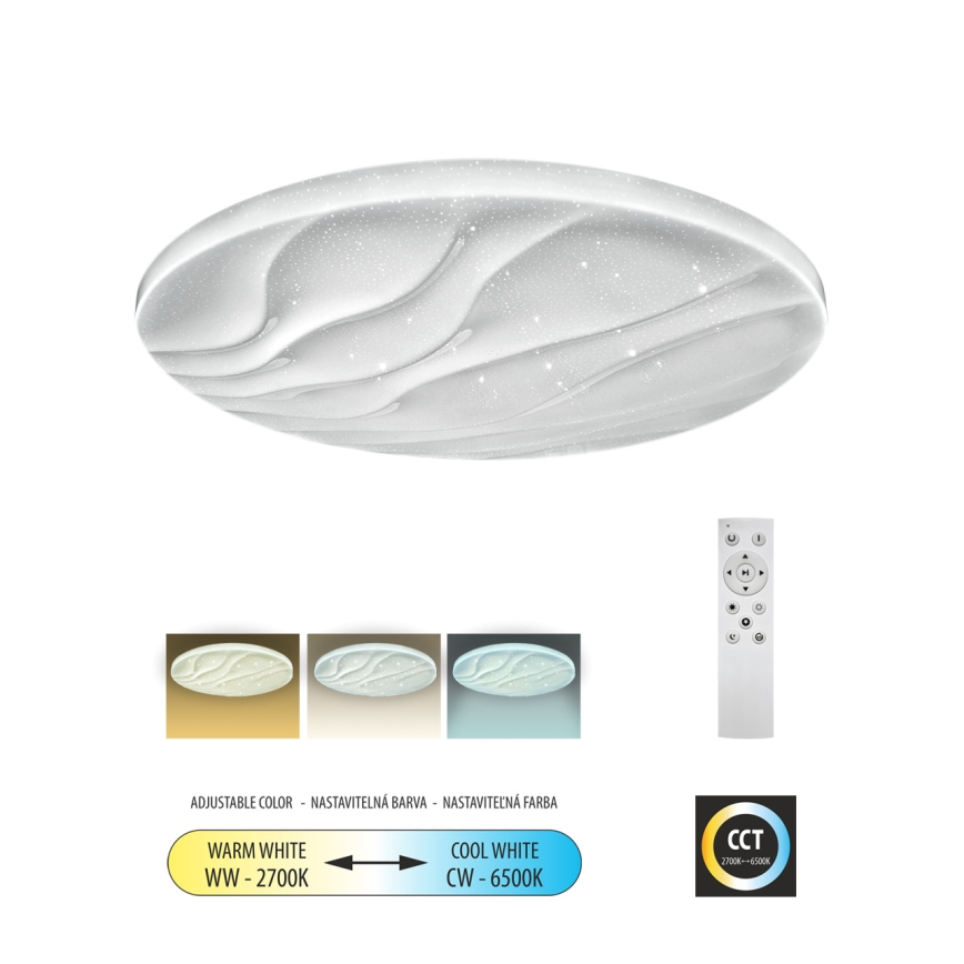 LED Dimbar taklampa LIKA LED/60W/230V 2700-6500K diameter 58 cm + fjärrkontroll