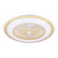 LED Dimbar taklampa med fläk ZEPHYR LED/48W/230V 3000-6000K guld +fjärrkontroll