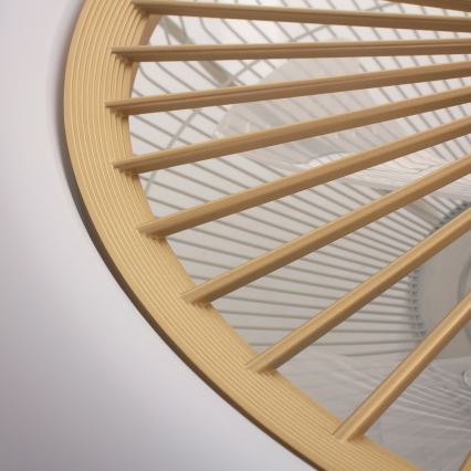 LED Dimbar taklampa med fläkt ZEPHYR LED/48W/230V 3000-6000K guld + fjärrkontroll