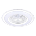 LED Dimbar taklampa med fläkt ZONDA LED/48W/230V 3000-6000K vit+ fjärrkontroll