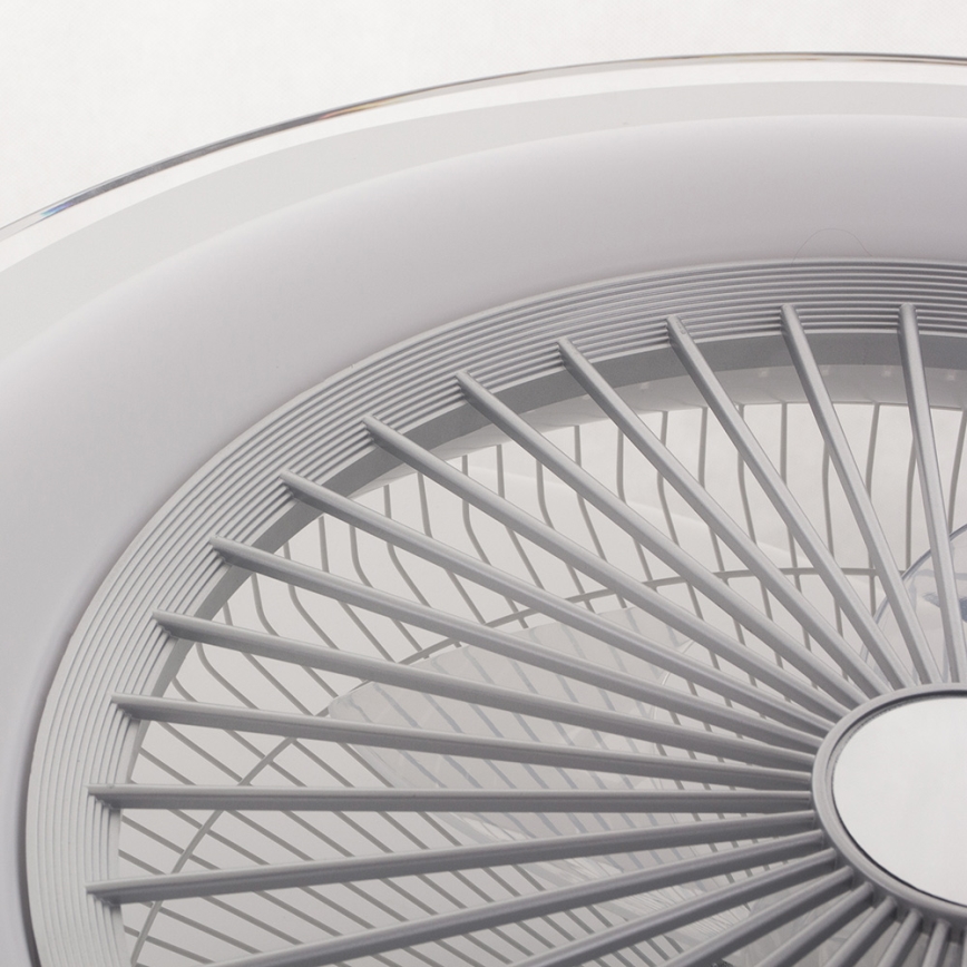 LED Dimbar taklampa med fläkt  ZONDA LED/48W/230V 3000-6000K silver + fjärrkontroll