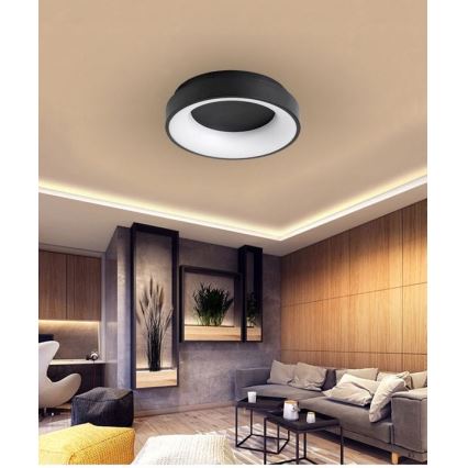 LED Dimbart takarmatur NOVA LED/54W/230V 3000-6500K svart + fjärrkontroll