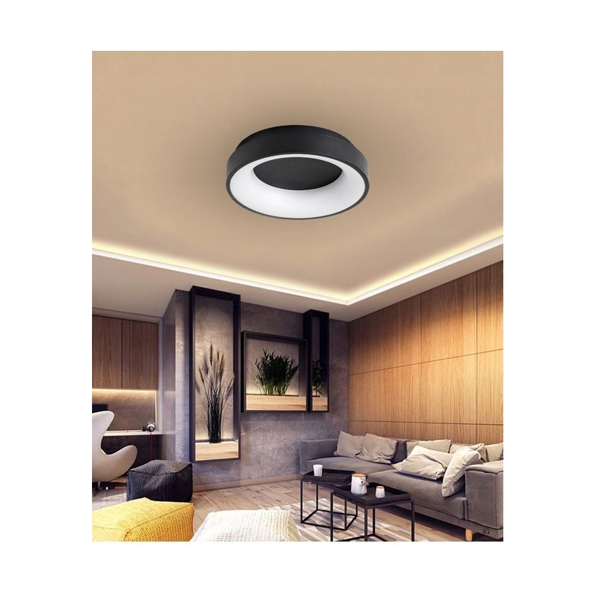 LED Dimbart takarmatur NOVA LED/54W/230V 3000-6500K svart + fjärrkontroll