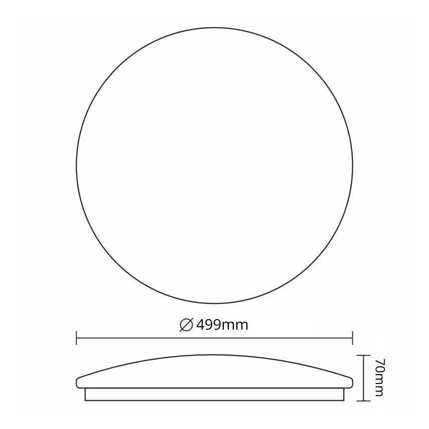 LED Dimbar taklampa OPAL LED/48W/230V 3000-6500K diameter 49,9 cm + fjärrkontroll