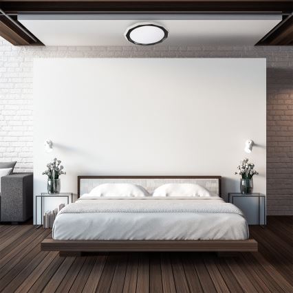 LED Dimbar taklampa OSCAR LED/45W/230V 3000-6000K svart + fjärrkontroll