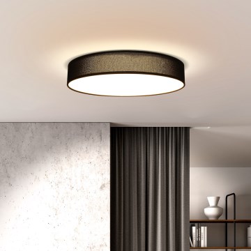 LED Dimbar taklampa PENLEY LED/48W/230V 3000-6500K diameter 40 cm svart + fjärrkontroll