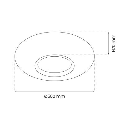 LED Dimbart Taklampa TOKYO LED/48W/230V 3000-6000K + fjärrkontroll