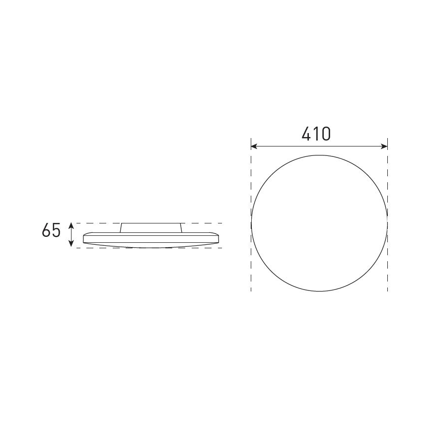 LED Dimbart badrumsplafond VARIO NOVA LED/22/32W/230V 3000/4000/5700K Ø 41 cm IP44 svart