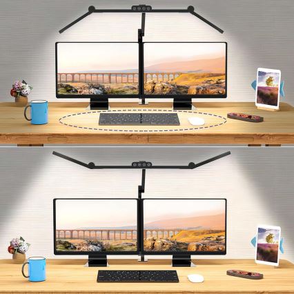 LED Dimbart pekskärm med touch, flexibel bordslampa LED/24W/230V 3000-6500K CRI 92 svart