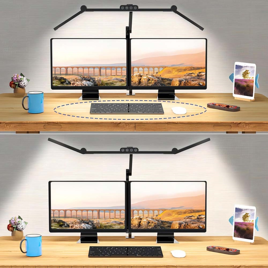 LED Dimbart pekskärm med touch, flexibel bordslampa LED/24W/230V 3000-6500K CRI 92 svart