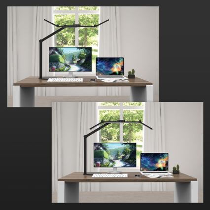 LED Dimbart pekskärm med touch, flexibel bordslampa LED/24W/230V 3000-6500K CRI 92 svart