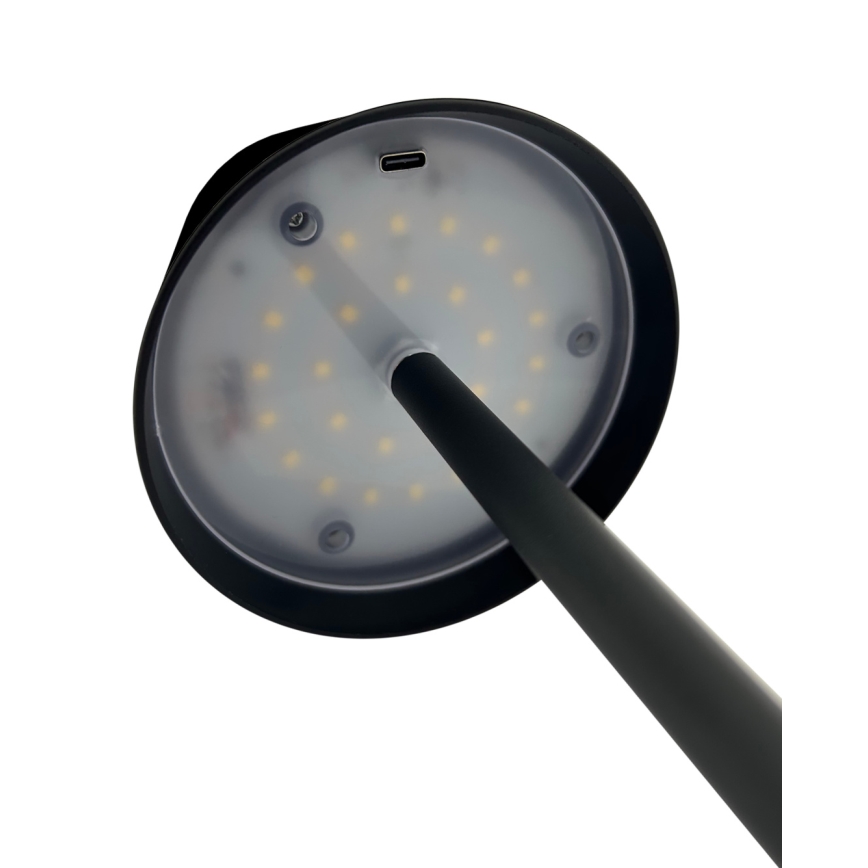 LED Dimbart Touchbordslampa LED/5W/5V USB 1200 mAh svart