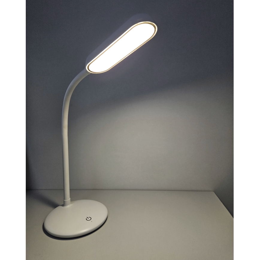 LED Dimbart pekskärmbar flexibel bordslampa LED/6W/5V USB 1200 mAh vit