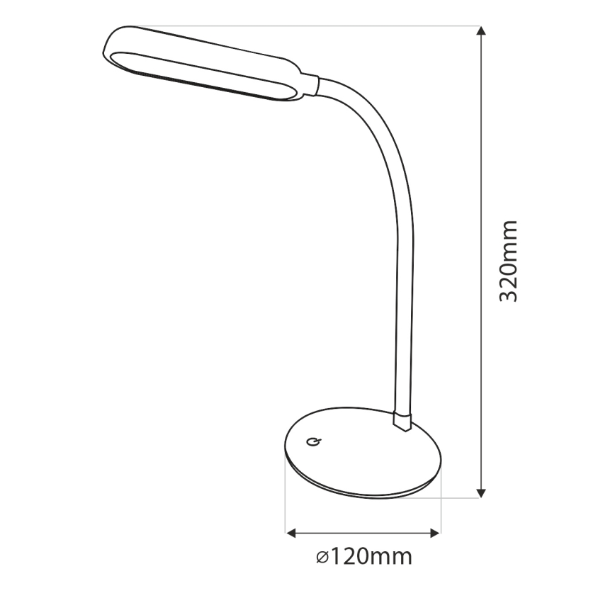 LED Dimbart pekskärmbar flexibel bordslampa LED/6W/5V USB 1200 mAh vit