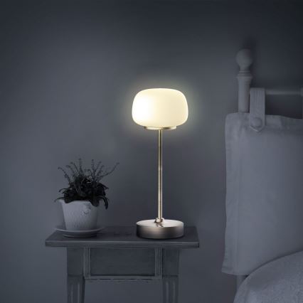 LED Dimbart Touchbordslampa RIMINI LED/2W/5V USB 2000 mAh guld/vit