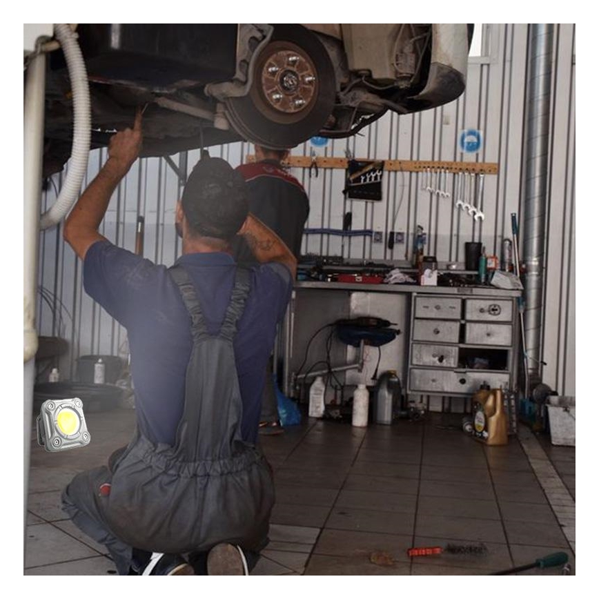 LED Dimbar uppladdningsbar arbetslampa LED/15W/5V IPX4 1000 lm 2000 mAh