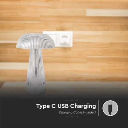 LED Dimbart uppladdningsbart touchbordslampa LED/1W/5V 3000-6000K 1800 mAh klar