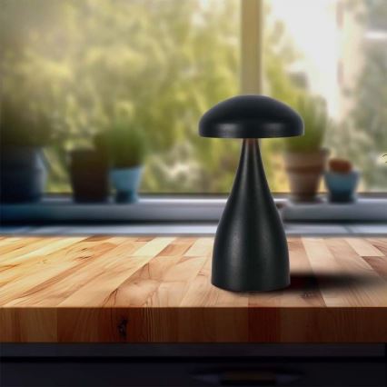 LED Dimbart uppladdningsbart touchbordslampa LED/1W/5V 3000-6000K 1800 mAh svart