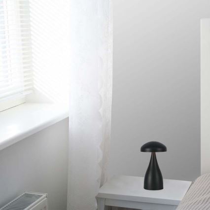 LED Dimbart uppladdningsbart touchbordslampa LED/1W/5V 3000-6000K 1800 mAh svart