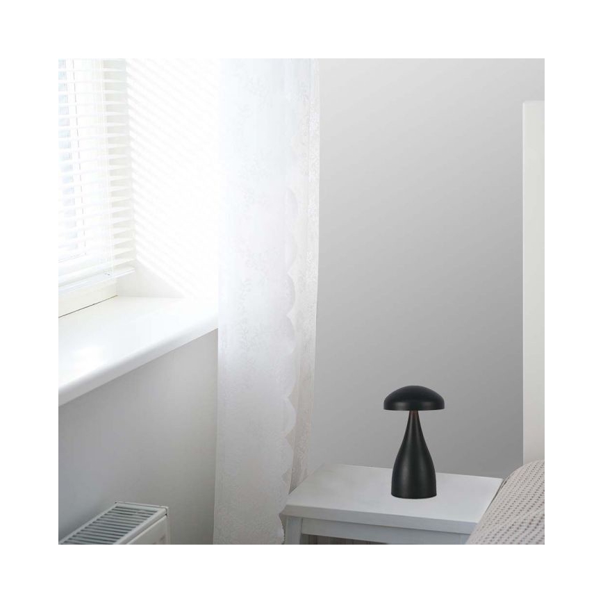 LED Dimbart uppladdningsbart touchbordslampa LED/1W/5V 3000-6000K 1800 mAh svart