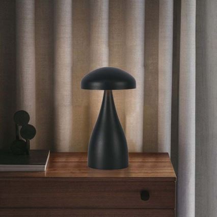 LED Dimbart uppladdningsbart touchbordslampa LED/1W/5V 3000-6000K 1800 mAh svart