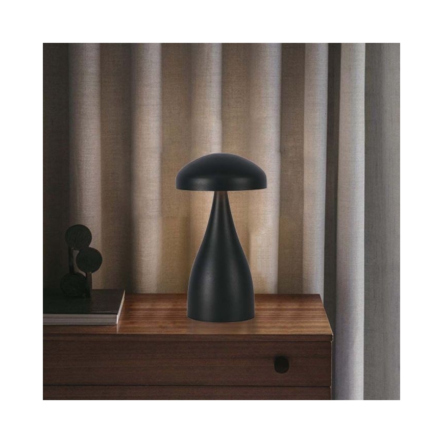 LED Dimbart uppladdningsbart touchbordslampa LED/1W/5V 3000-6000K 1800 mAh svart