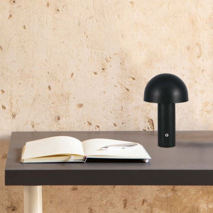 LED Dimbart uppladdningsbart touchbordslampa LED/1W/5V 3000-6000K 1800 mAh svart