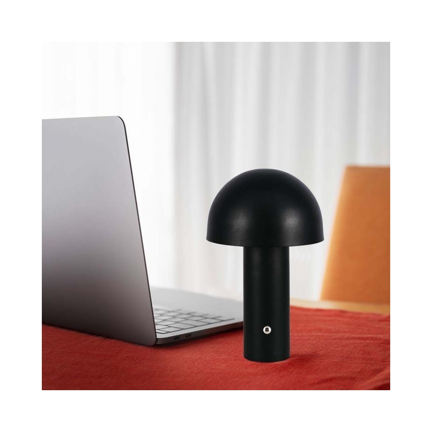 LED Dimbart uppladdningsbart touchbordslampa LED/1W/5V 3000-6000K 1800 mAh svart