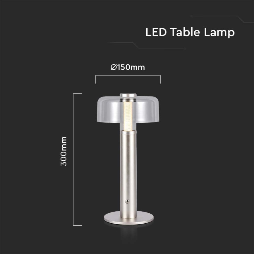 LED Dimbara uppladdningsbara touchbordslampa LED/1W/5V 3000K 1800 mAh guld