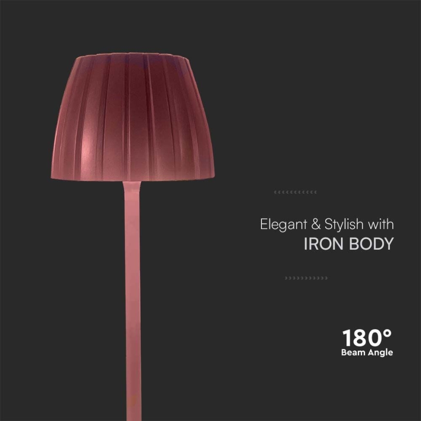 LED Dimbara uppladdningsbara touchbordslampa LED/2,7W/5V 3000/4000/6000K 1800 mAh brun