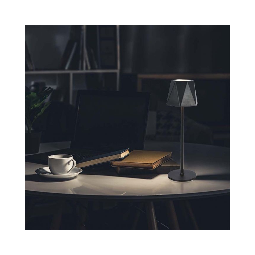 LED Dimbart uppladdningsbar touchbordslampa LED/4W/5V 3000-6000K 1800 mAh svart