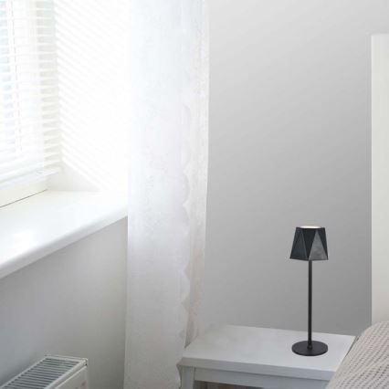 LED Dimbart uppladdningsbar touchbordslampa LED/4W/5V 3000-6000K 1800 mAh svart