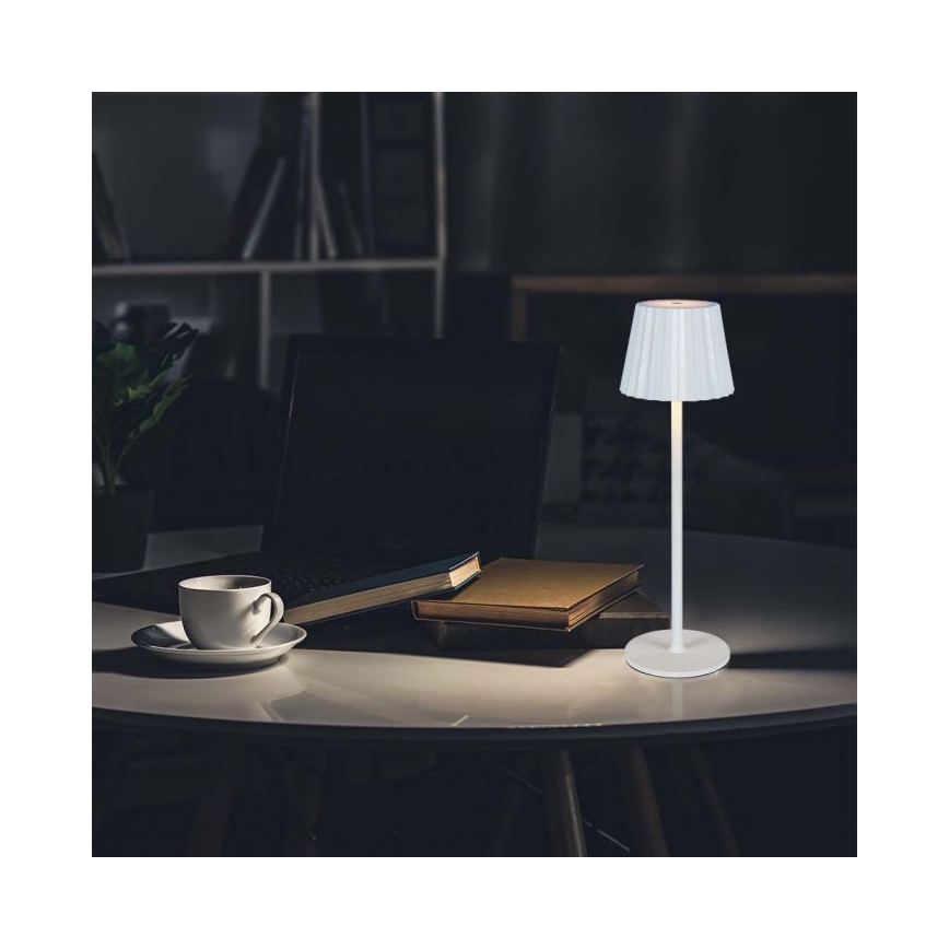 LED Dimbart uppladdningsbart touchbordslampa LED/4W/5V 3000-6000K 1800 mAh vit